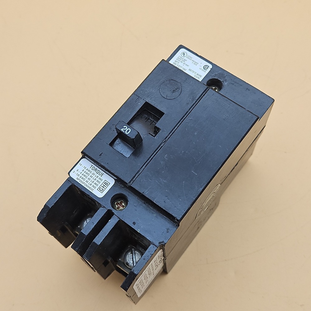 Cutler Hammer GHB GHB2020 2 Pole 20 Amp 480v Circuit Breaker Bolt On